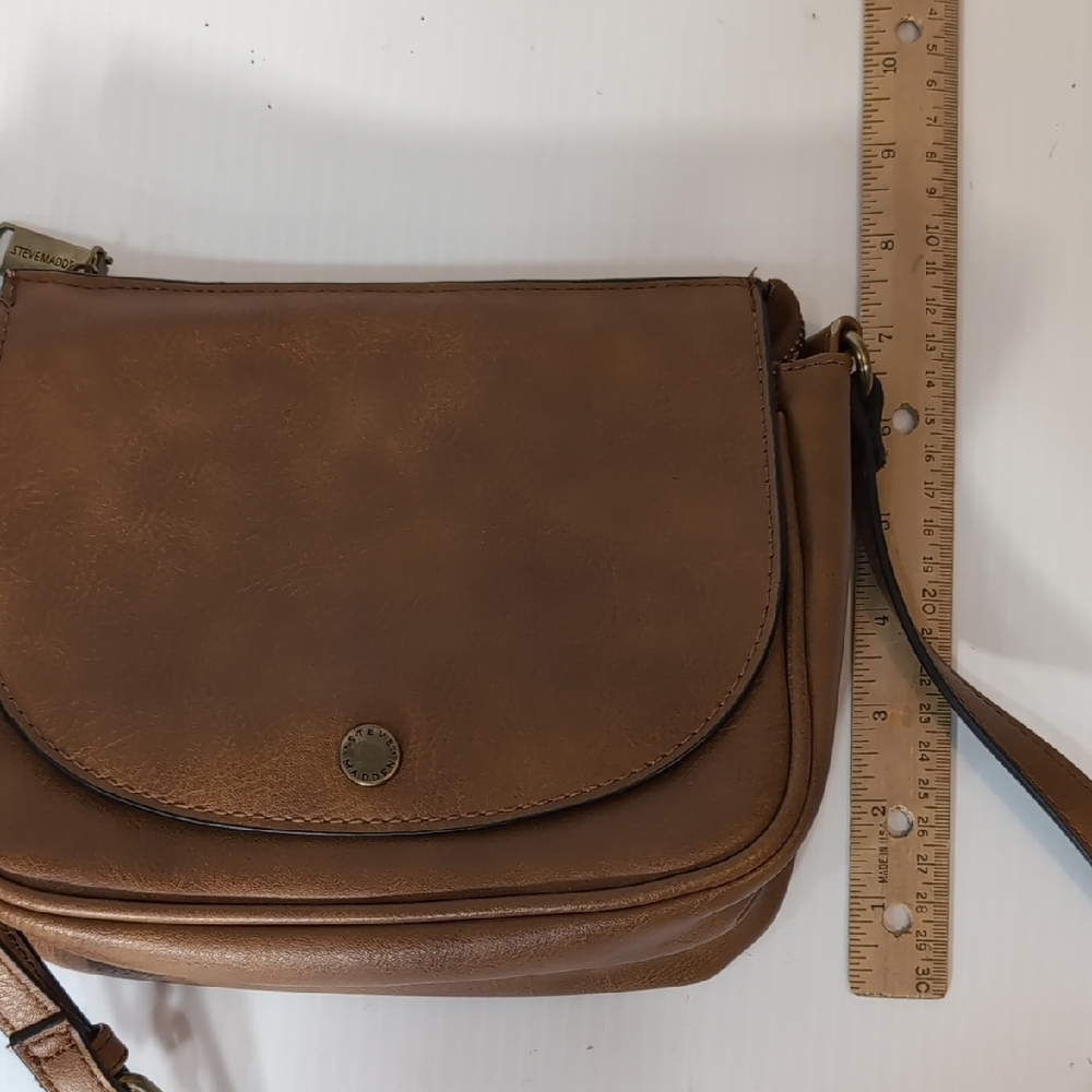 Steve Madden Brown PU Leather Crossbody Bag - Picture 14 of 16